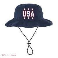 Distressed USA Patriotic Logo Bucket Hat thumb 0