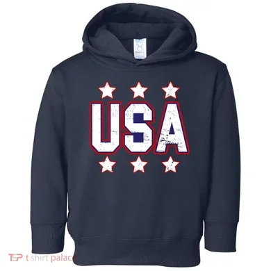 Distressed USA Patriotic Logo Toddler Hoodie