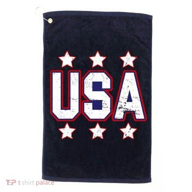 Distressed USA Patriotic Logo Golf Towel