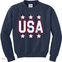 Distressed USA Patriotic Logo Kids Sweatshirt thumb 0