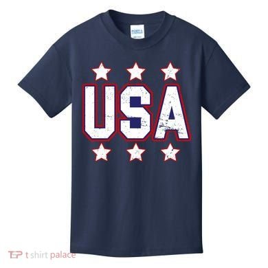 Distressed USA Patriotic Logo Kids T-Shirt