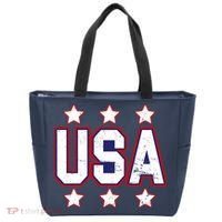Distressed USA Patriotic Logo Tote Bag thumb 0