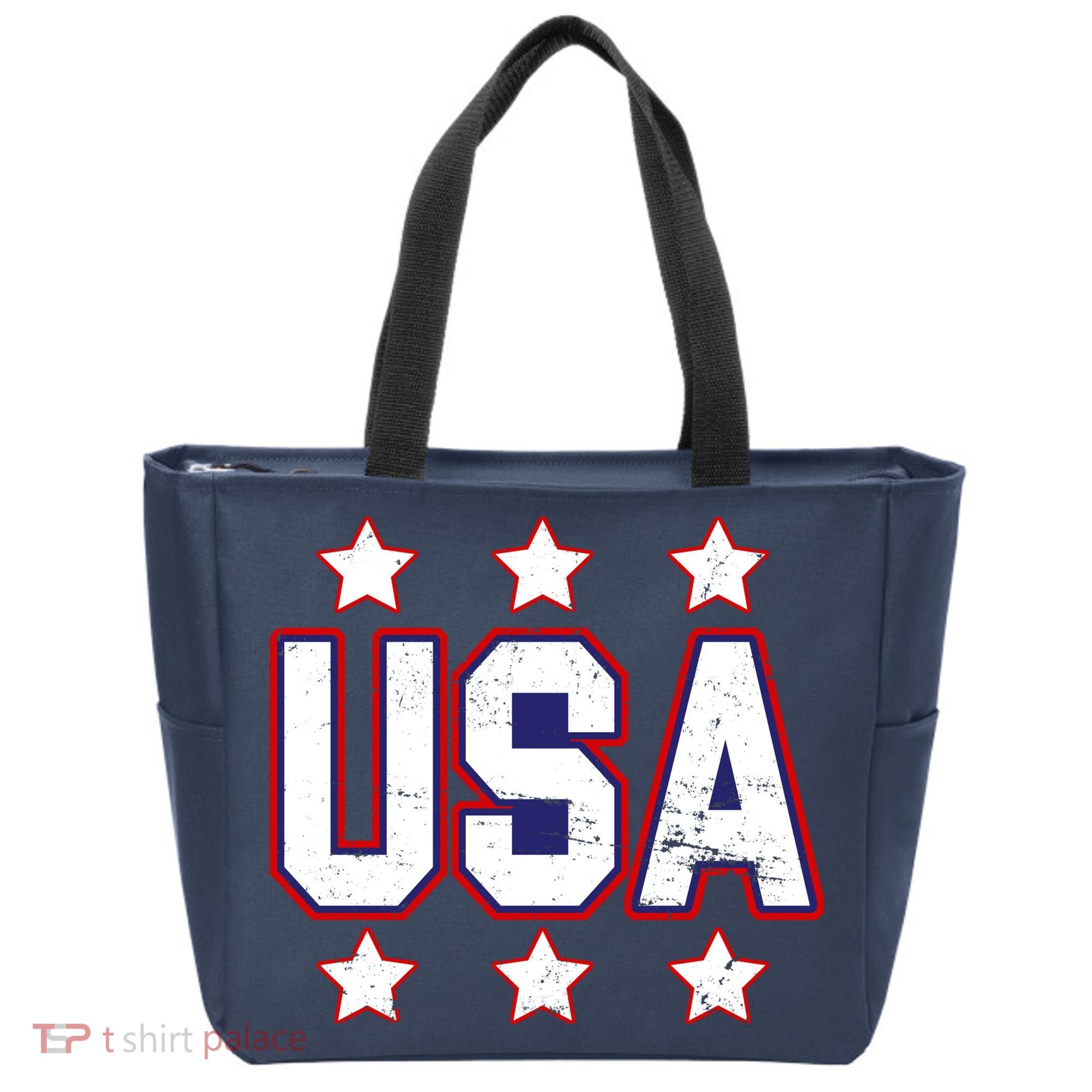 Distressed USA Patriotic Logo Tote Bag