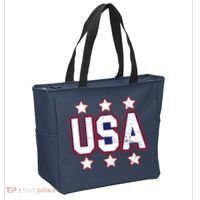 Distressed USA Patriotic Logo Tote Bag thumb 2