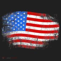 Distressed USA Waving Flag Women's Sweatshirt thumb 2