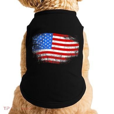 Distressed USA Waving Flag Doggie Tank