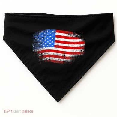 Distressed USA Waving Flag USA-Made Doggie Bandana