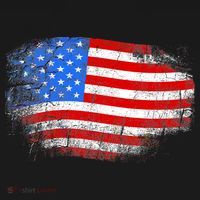 Distressed USA Waving Flag USA-Made Doggie Bandana thumb 2