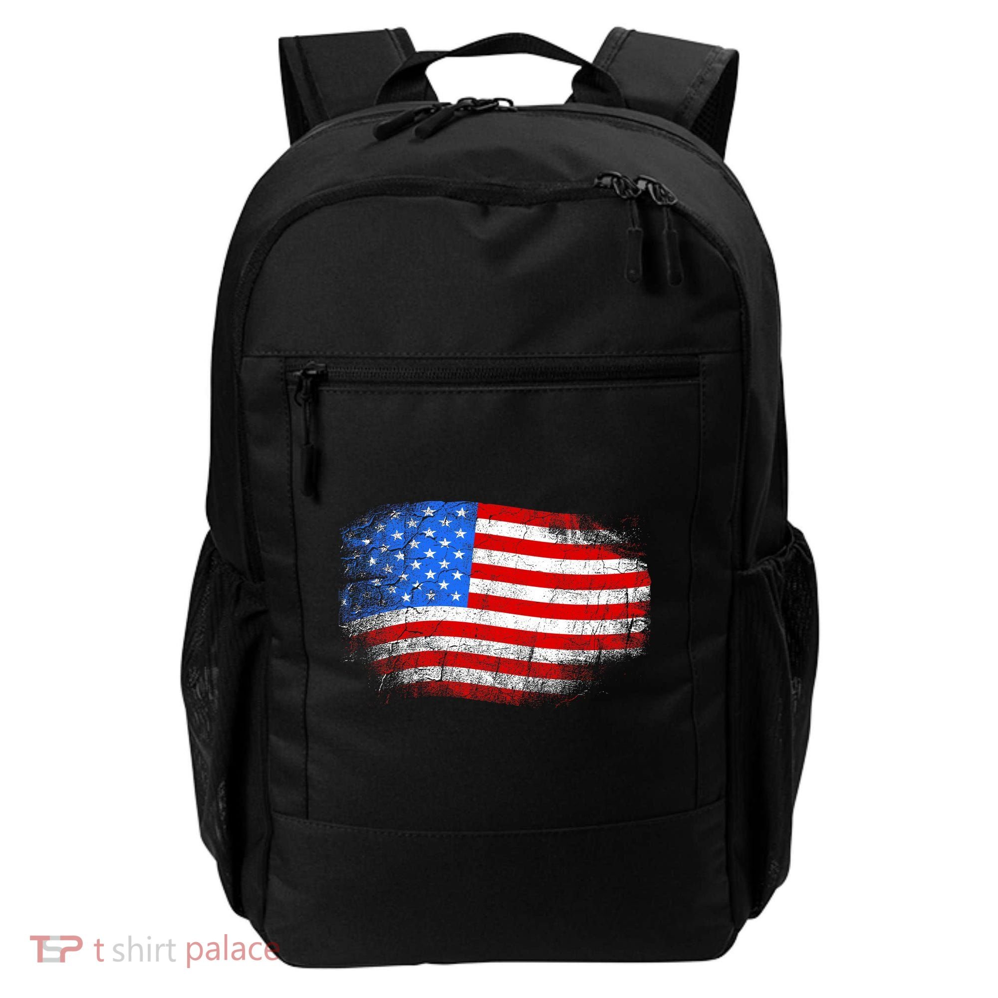 Distressed USA Waving Flag Backpack