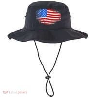 Distressed USA Waving Flag Bucket Hat thumb 0
