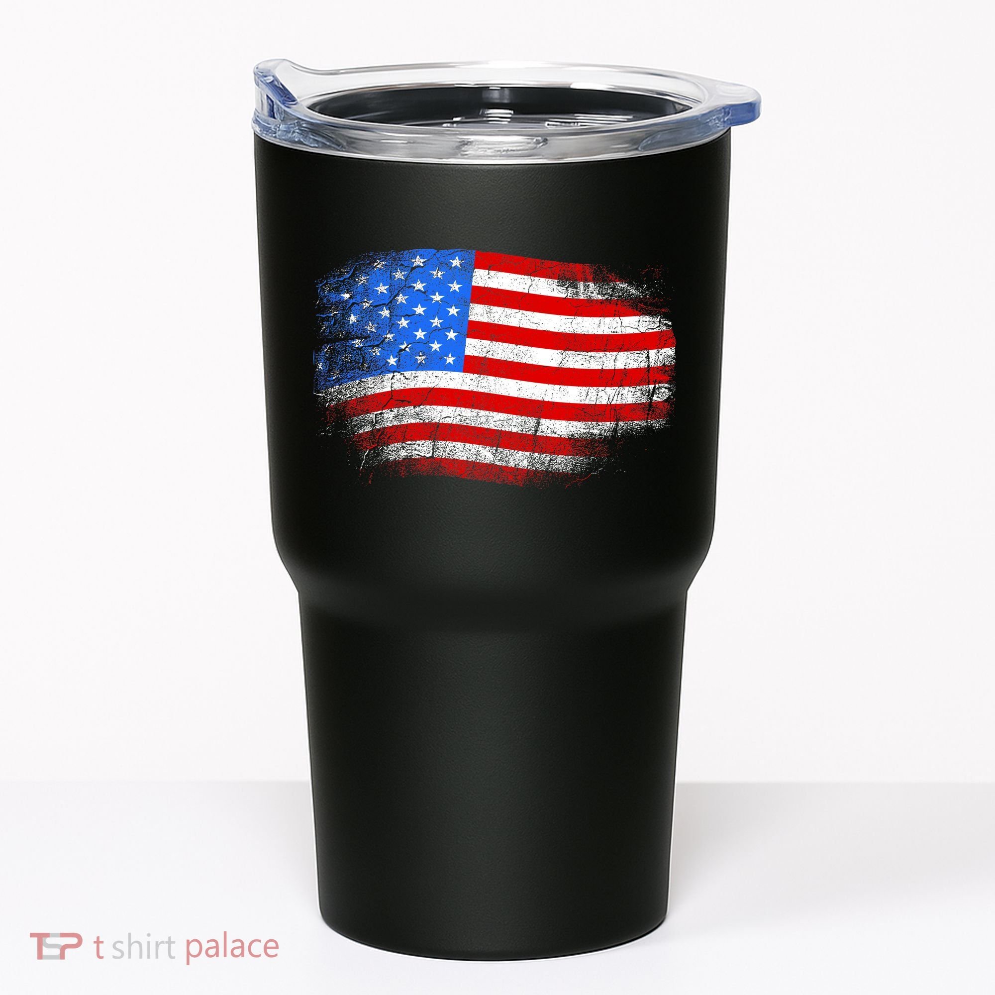 Distressed USA Waving Flag Tumbler