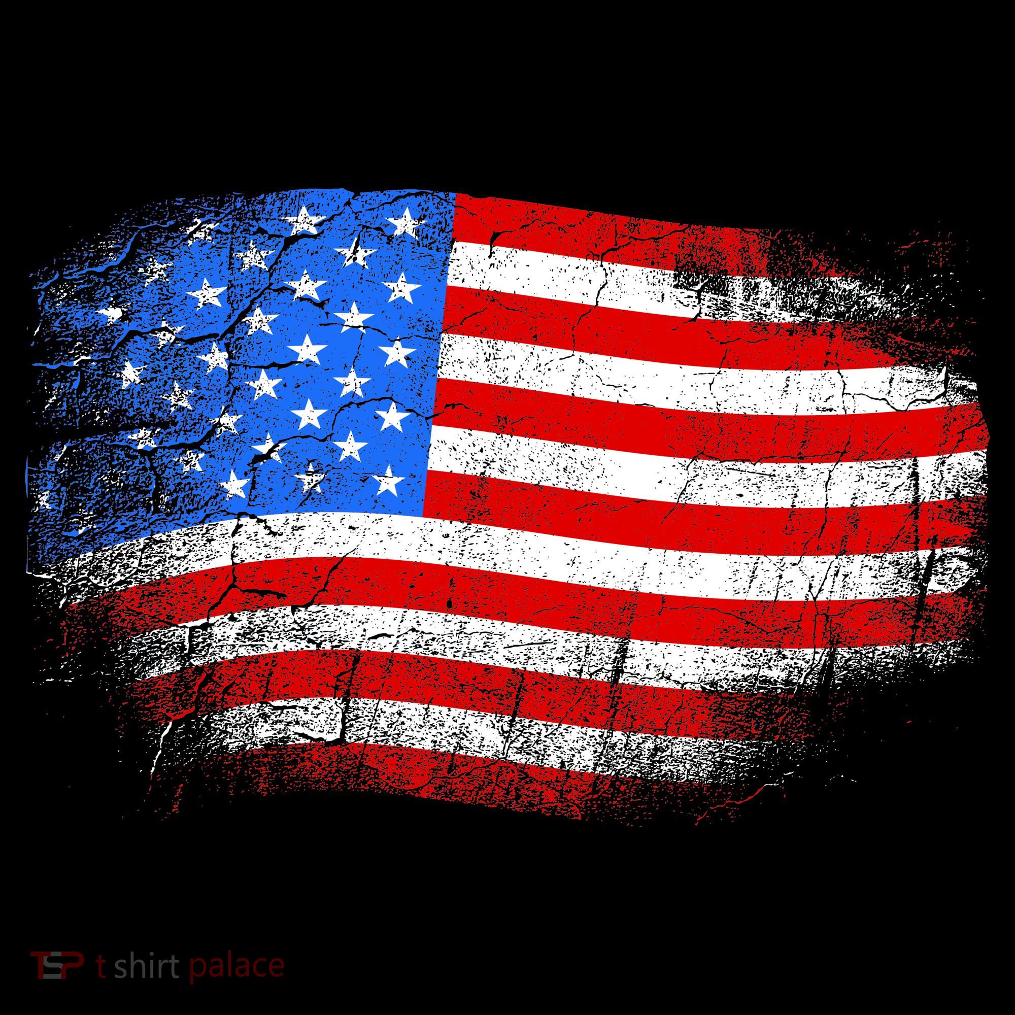 Distressed USA Waving Flag Women's Tank Top