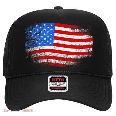 Distressed USA Waving Flag Hat