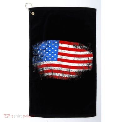 Distressed USA Waving Flag Golf Towel