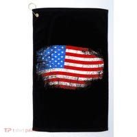Distressed USA Waving Flag Golf Towel thumb 0