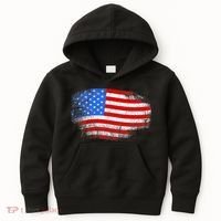 Distressed USA Waving Flag Kids Hoodie thumb 0