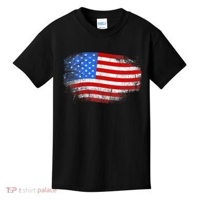 Distressed USA Waving Flag Kids T-Shirt