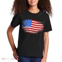 Distressed USA Waving Flag Kids T-Shirt thumb 2