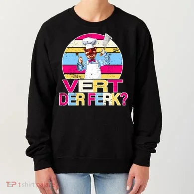 Distressed Vert Der Ferk Retro Chef Women's Sweatshirt