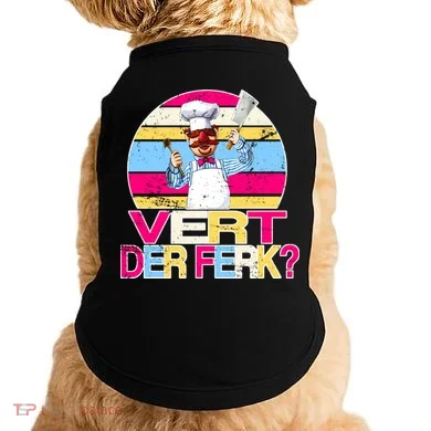 Distressed Vert Der Ferk Retro Chef Doggie Tank