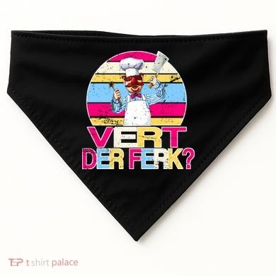 Distressed Vert Der Ferk Retro Chef USA-Made Doggie Bandana