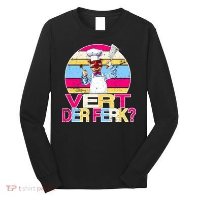 Distressed Vert Der Ferk Retro Chef Long Sleeve Shirt