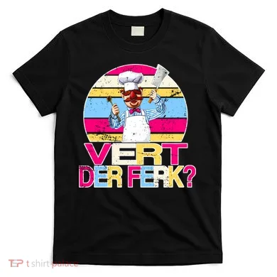 Distressed Vert Der Ferk Retro Chef T-Shirt