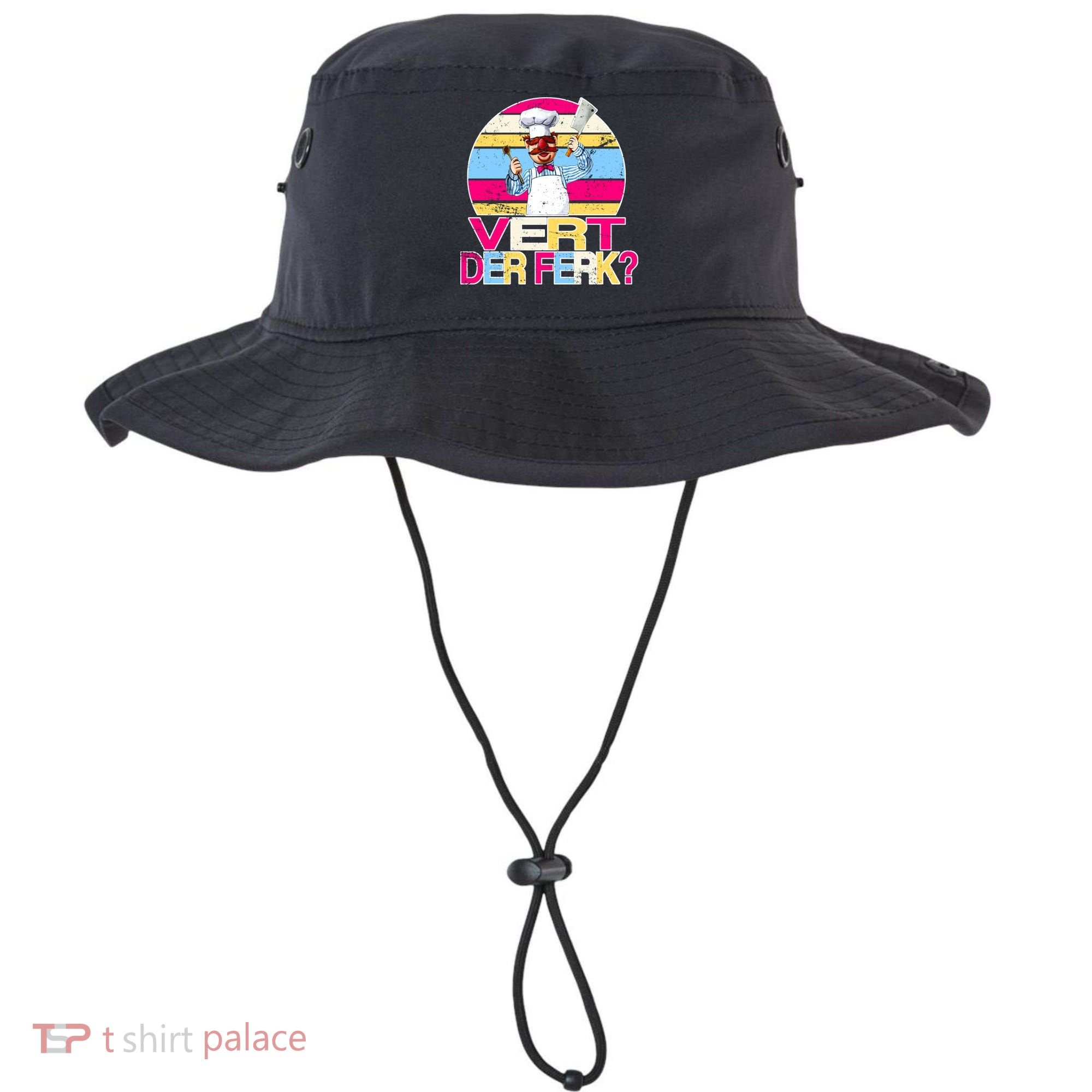 Distressed Vert Der Ferk Retro Chef Bucket Hat