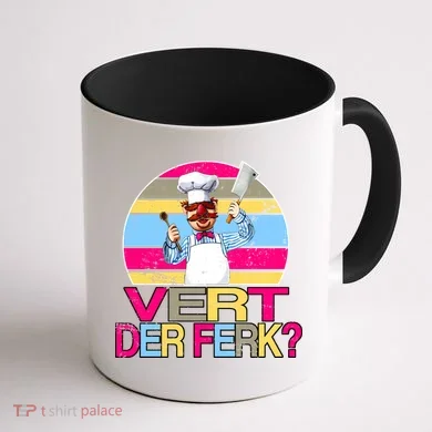Distressed Vert Der Ferk Retro Chef Coffee Mug back