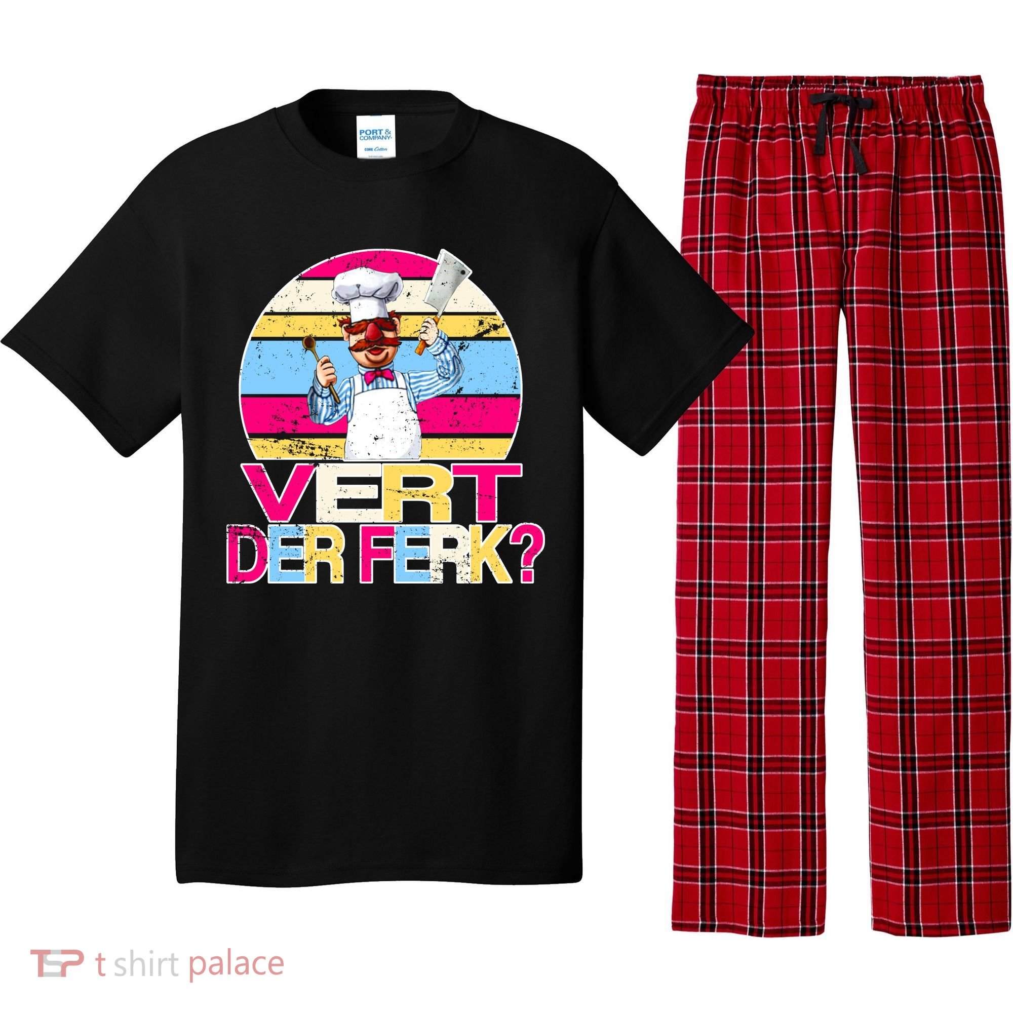 Distressed Vert Der Ferk Retro Chef Pajama Set