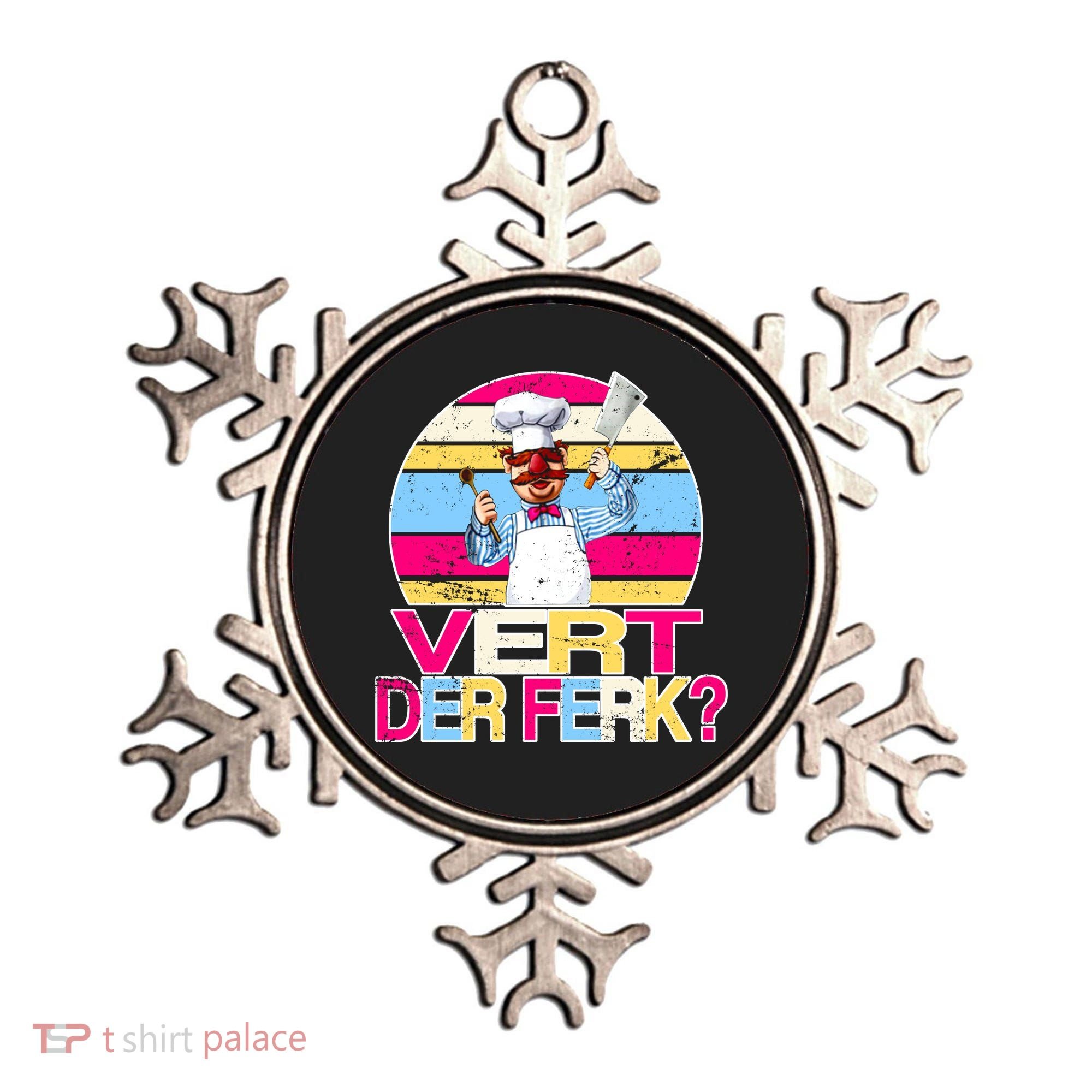 Distressed Vert Der Ferk Retro Chef Ornament