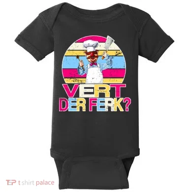 Distressed Vert Der Ferk Retro Chef Baby Bodysuit