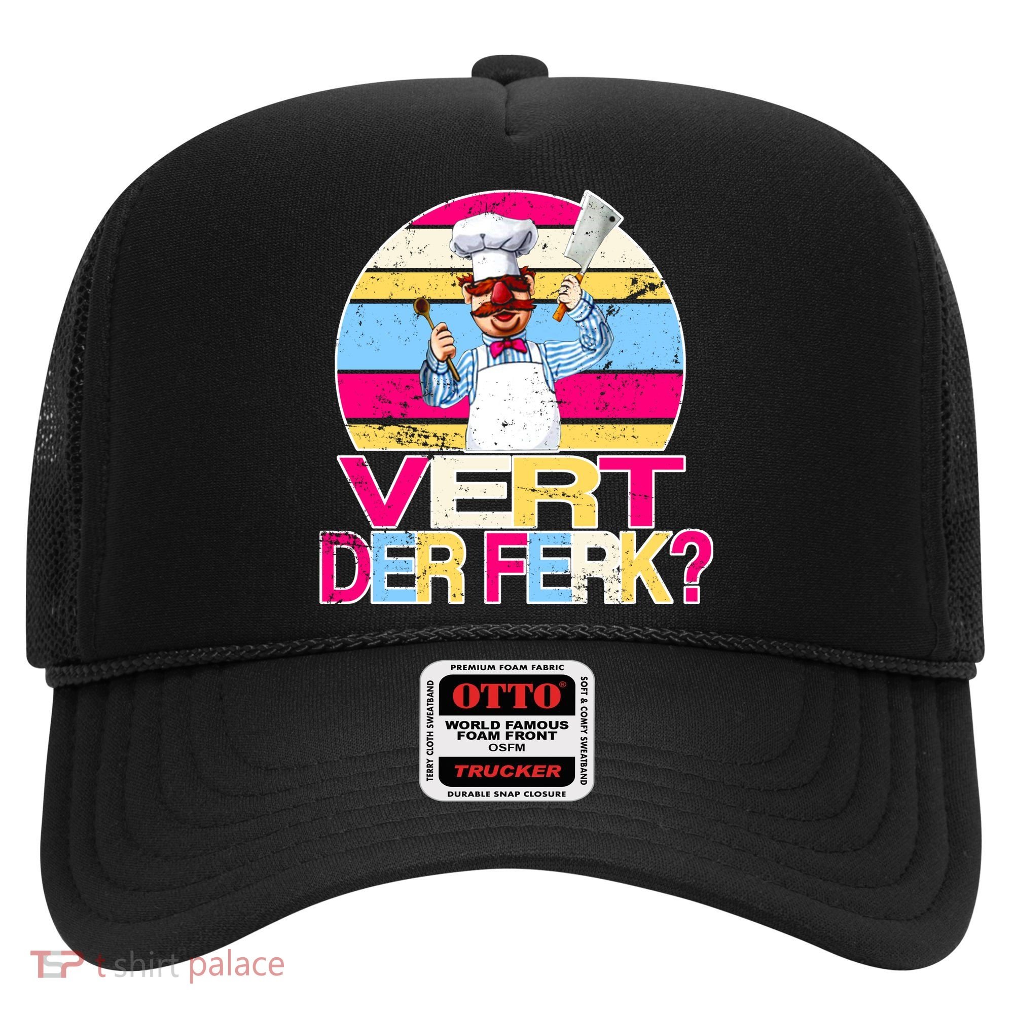 Distressed Vert Der Ferk Retro Chef Hat