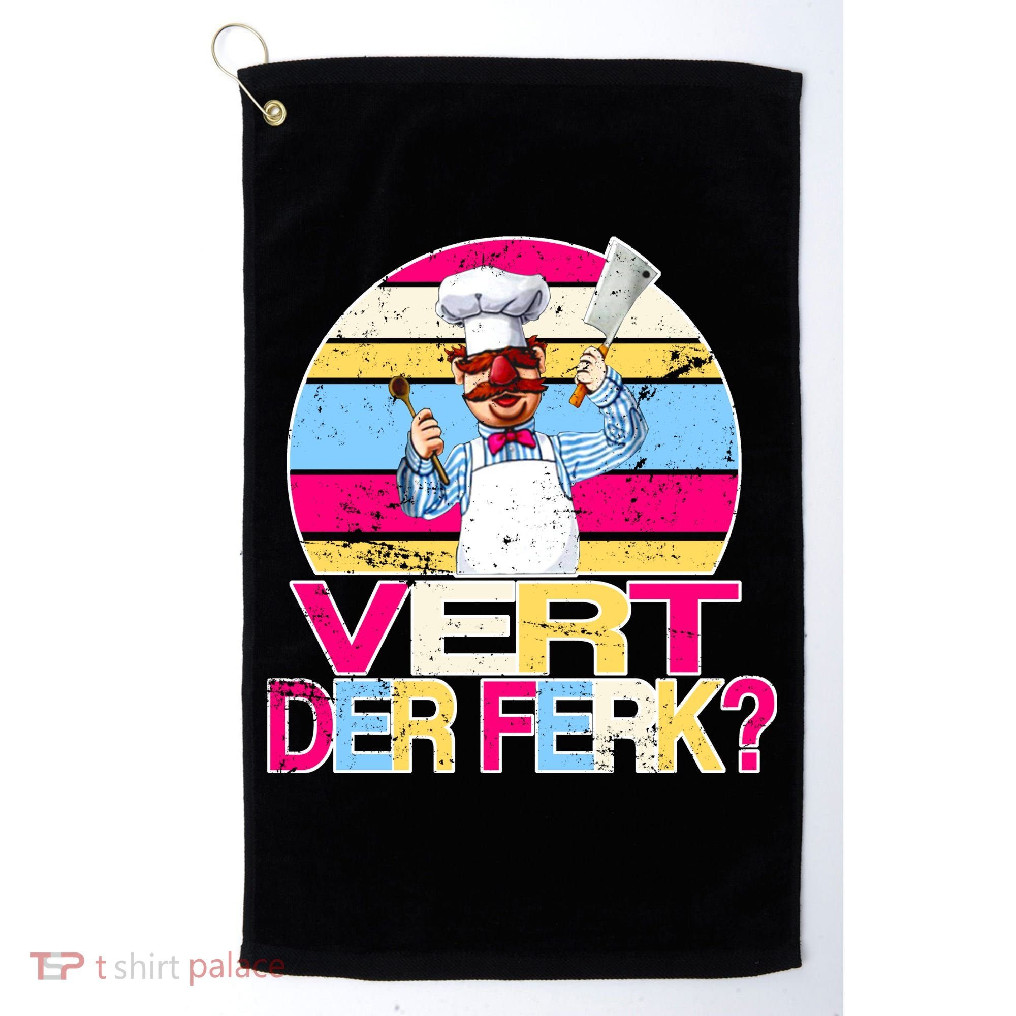 Distressed Vert Der Ferk Retro Chef Golf Towel