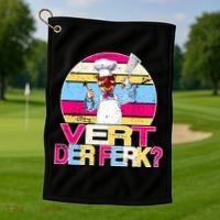 Distressed Vert Der Ferk Retro Chef Golf Towel thumb 1