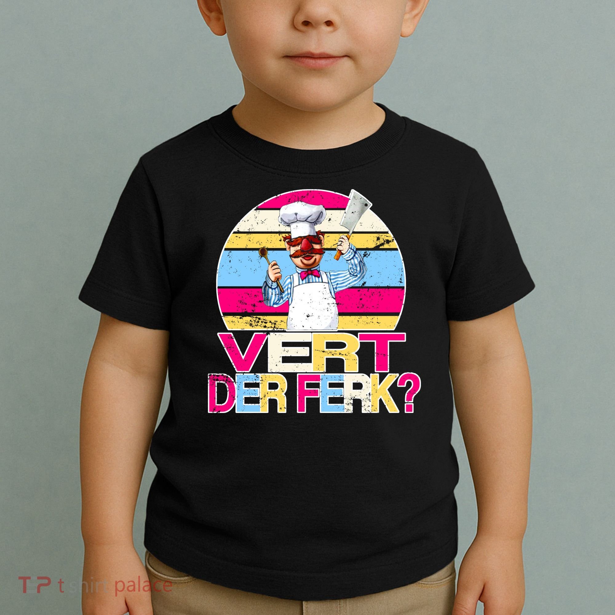 Distressed Vert Der Ferk Retro Chef Toddler T-Shirt