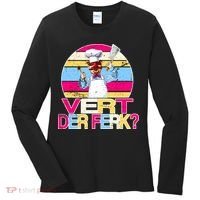 Distressed Vert Der Ferk Retro Chef Women's Long Sleeve Shirt thumb 0