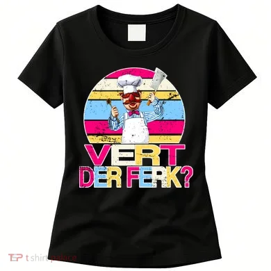 Distressed Vert Der Ferk Retro Chef Women's T-Shirt