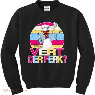 Distressed Vert Der Ferk Retro Chef Kids Sweatshirt