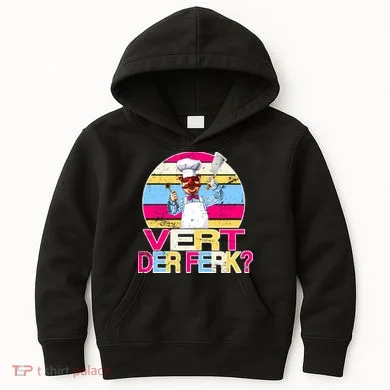 Distressed Vert Der Ferk Retro Chef Kids Hoodie