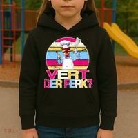 Distressed Vert Der Ferk Retro Chef Kids Hoodie thumb 3