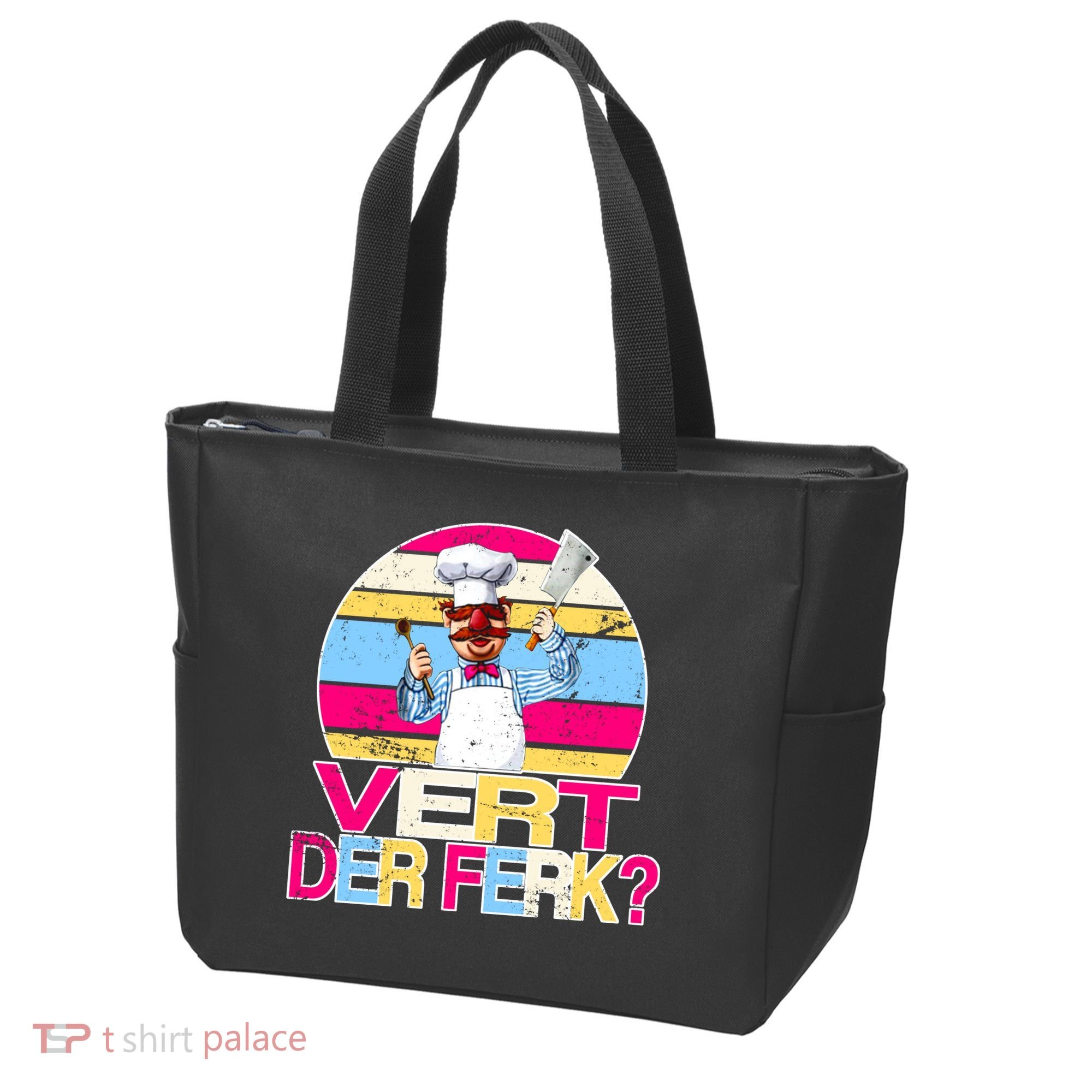 Distressed Vert Der Ferk Retro Chef Tote Bag