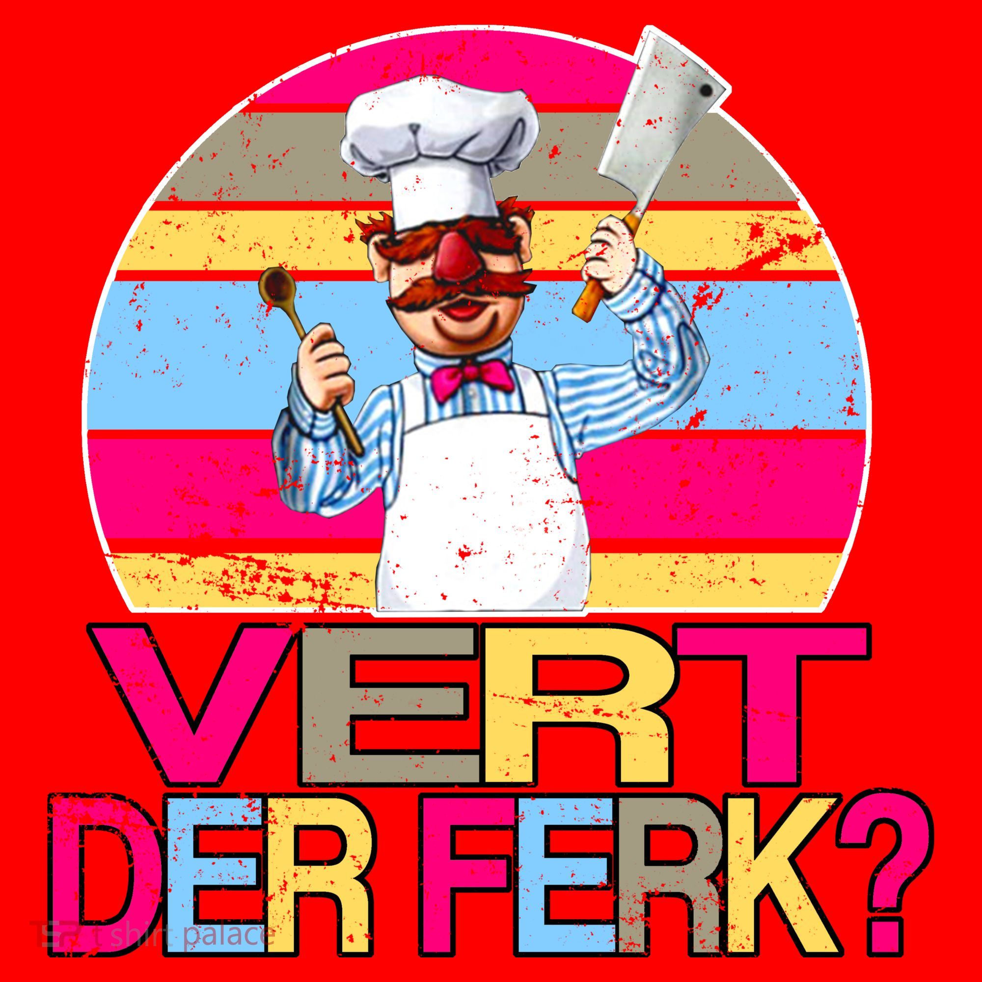Distressed Vert Der Ferk Retro Chef Santa Hat