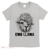 Distressed Vintage Emo Llama Alpaca  T-Shirt thumb 0