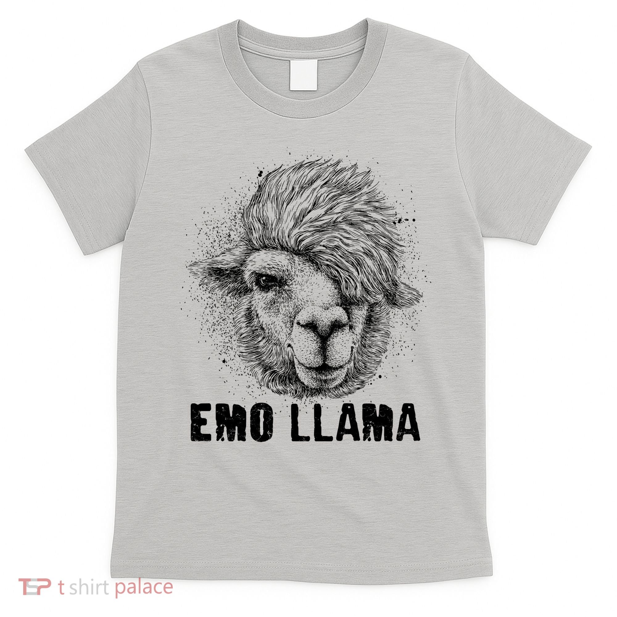 Distressed Vintage Emo Llama Alpaca  T-Shirt