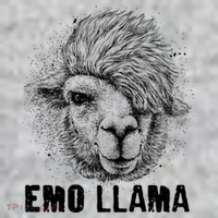 Distressed Vintage Emo Llama Alpaca  T-Shirt thumb 7