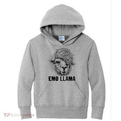 Distressed Vintage Emo Llama Alpaca  Kids Hoodie