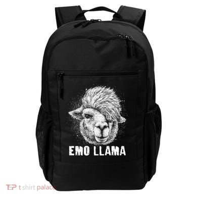 Distressed Vintage Emo Llama Alpaca  Backpack