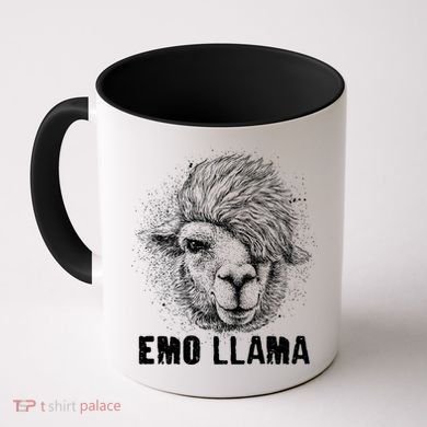 Distressed Vintage Emo Llama Alpaca  Coffee Mug
