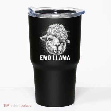 Distressed Vintage Emo Llama Alpaca  Tumbler